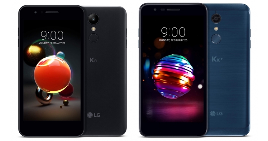 Дебют смартфонов среднего уровня LG K8 2018 и K10 2018 с экраном HD